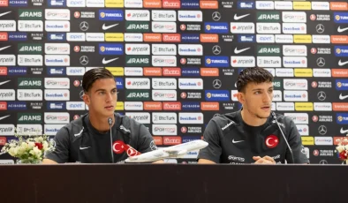 A Milli futbolcular Bertuğ Yıldırım ve Ahmetcan Kaplan basın toplantısında konuştu (FOTO EKLENDİ)